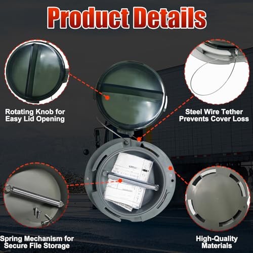 Twist Lock Document Holder for Trucks and Trailers – ABS Plastic Storage 4