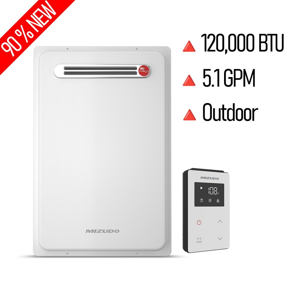 16L Natural Gas Tankless Water Heater Outdoor 120,000BTU With Remote Control