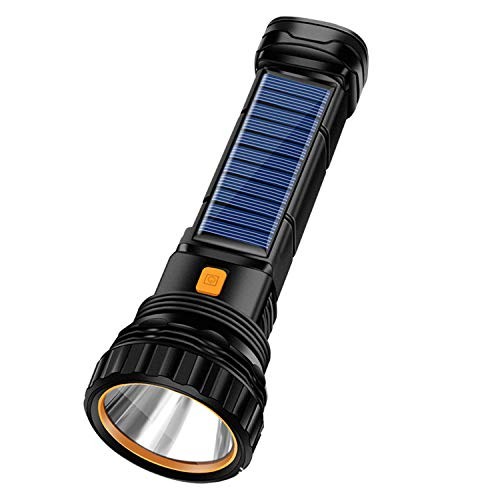 Solar/Rechargeable Multi Function 1000 Lumens LED Flashlight, with 1PCS Black