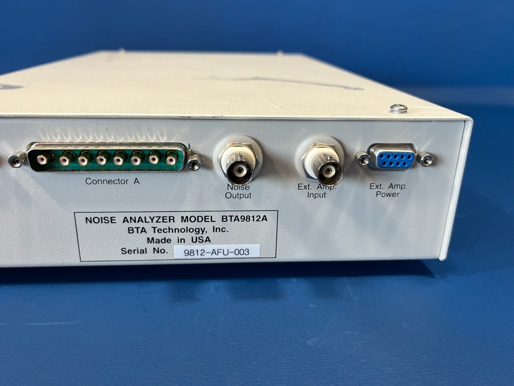 BTA TECHNOLOGY BTA9812A NOISE ANALYZER
