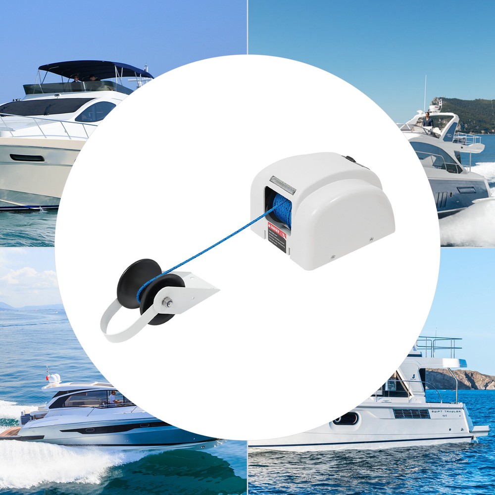 45LBS Electric Anchor Winch Boat Marine Winch with Remote Controller & Bracket