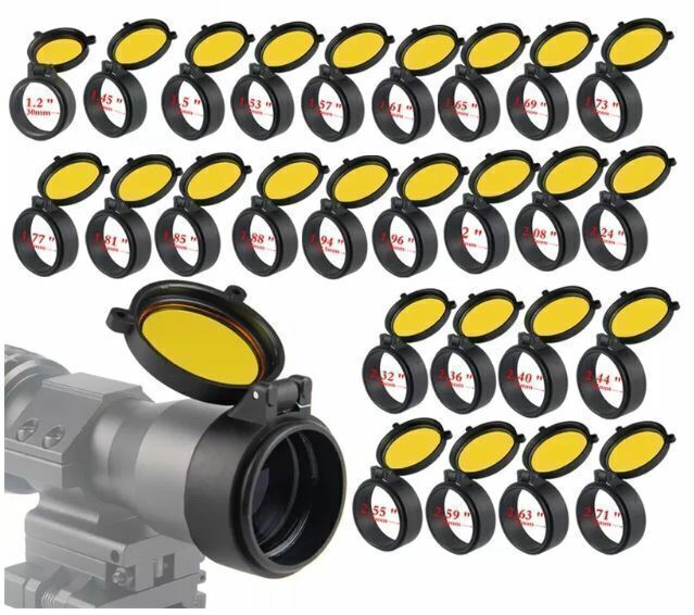 31 Size Rifle Scope Lens Cover Flip Up Cap Quick Spring Protection Objective Len