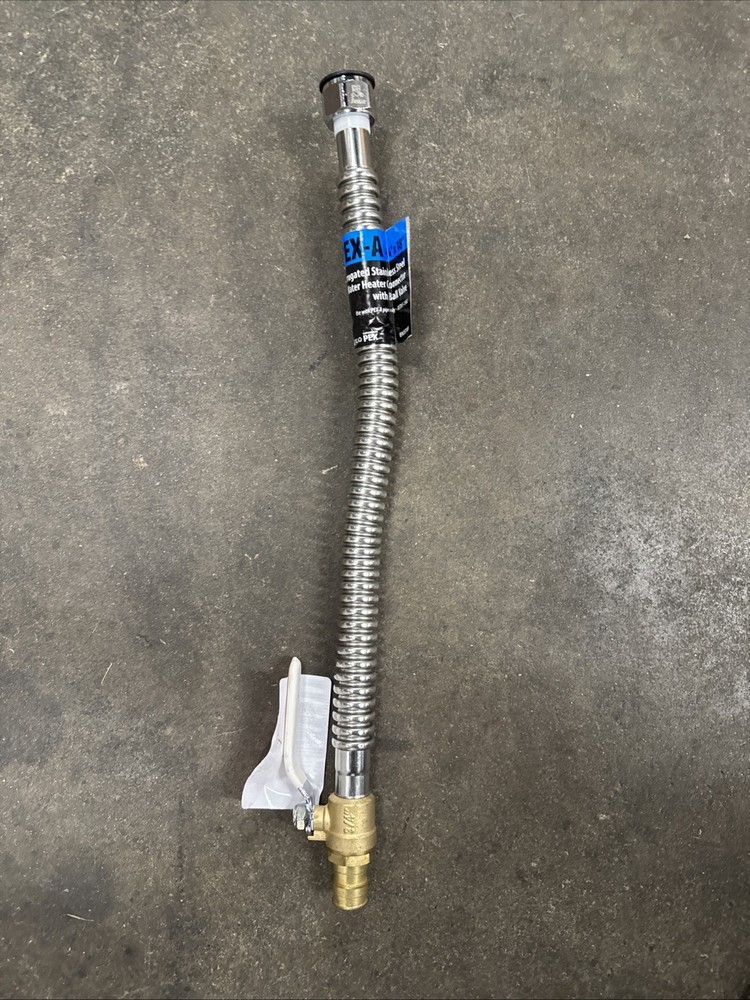 Apollo 3/4" x 18" Corrugated Stainless Steel Water Heater Connector w/Ball Valve