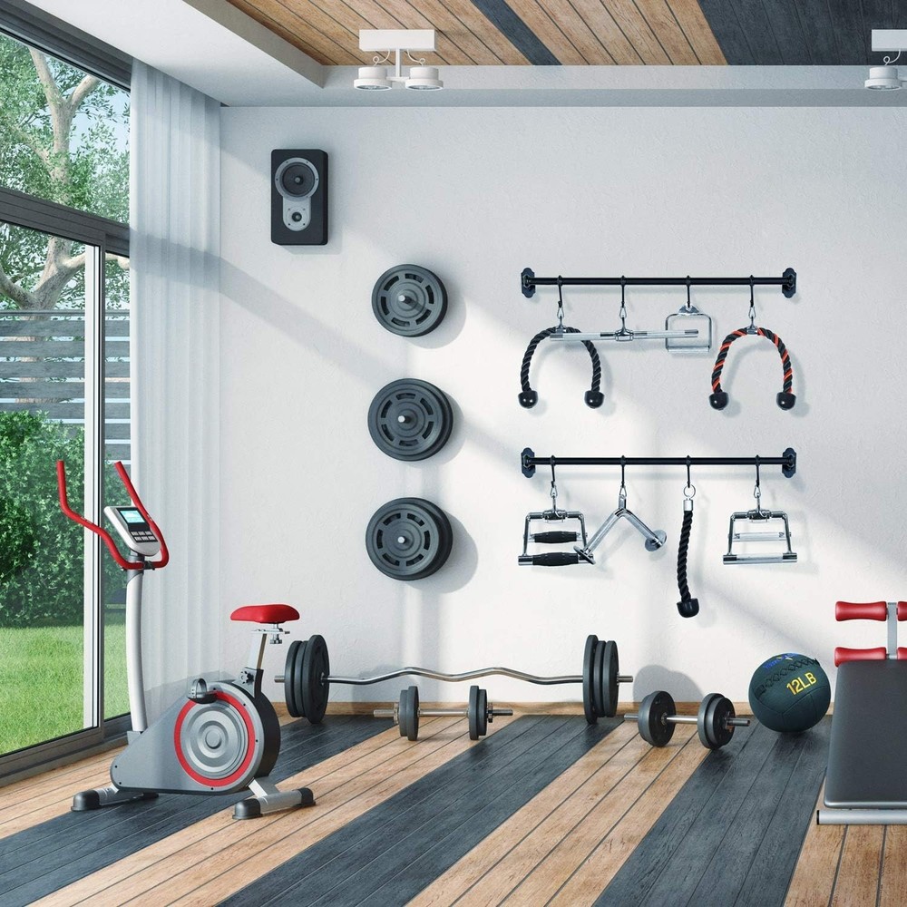 3-Piece Cable Machine Attachment Set for Home Gym Workouts & Strength Training