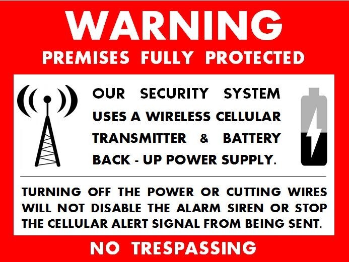 Battery Backup Security + Circuit Panel Warning Stickers / 6 Pack + FREE SHIP