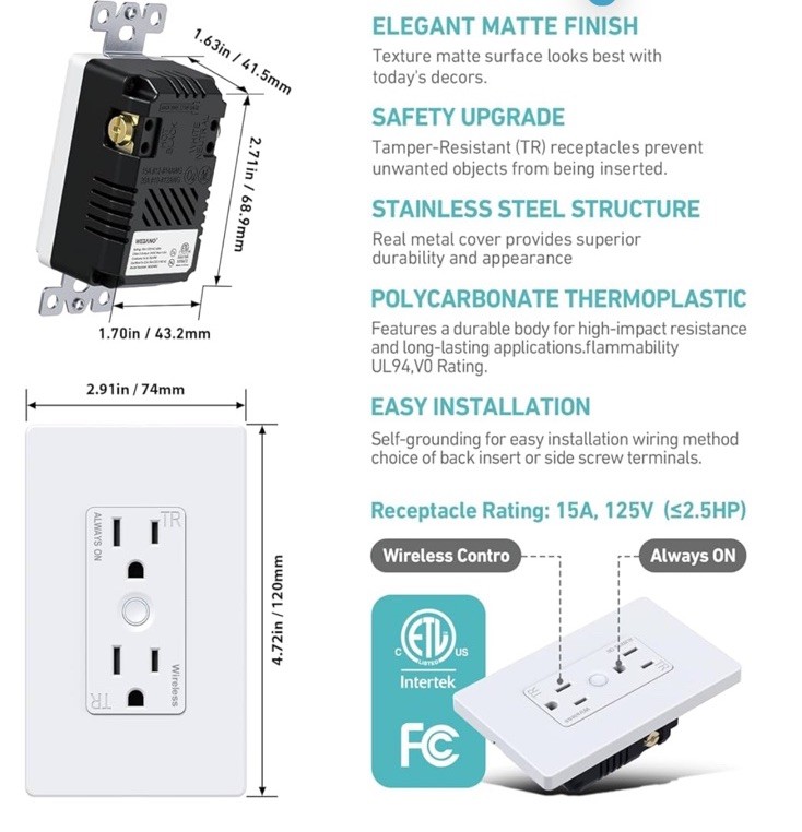 WEBANG Garbage Disposal Wireless Switch Kit