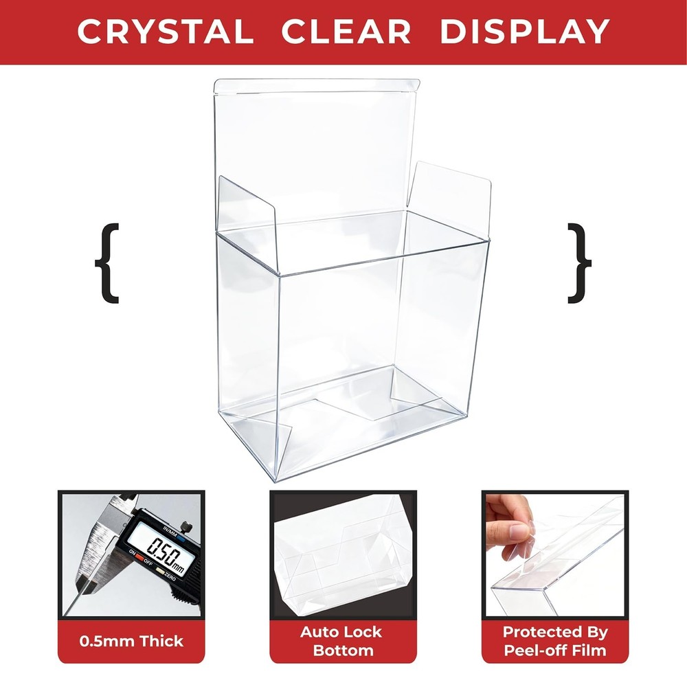 Heetobcos PET Plastic ETB Protector Case - 0.5mm Clear Elite Trainer Box Prot...