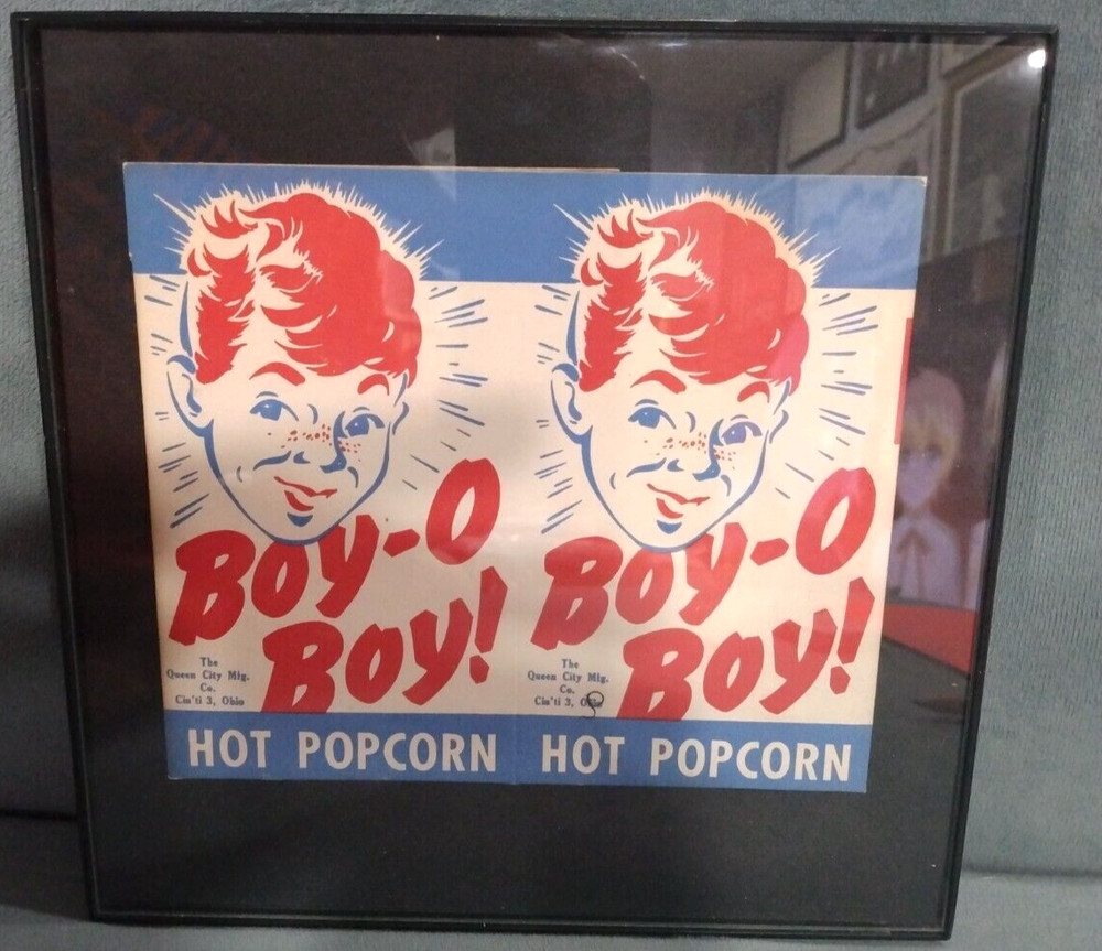1950s Boy-O-Boy Advertising Popcorn Box Great Graphics