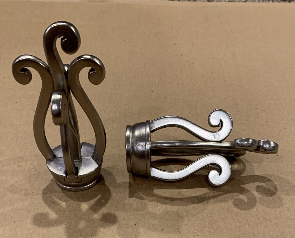 Drapery Curtain Finials Brushed Nickel - MSG Cambria Collection