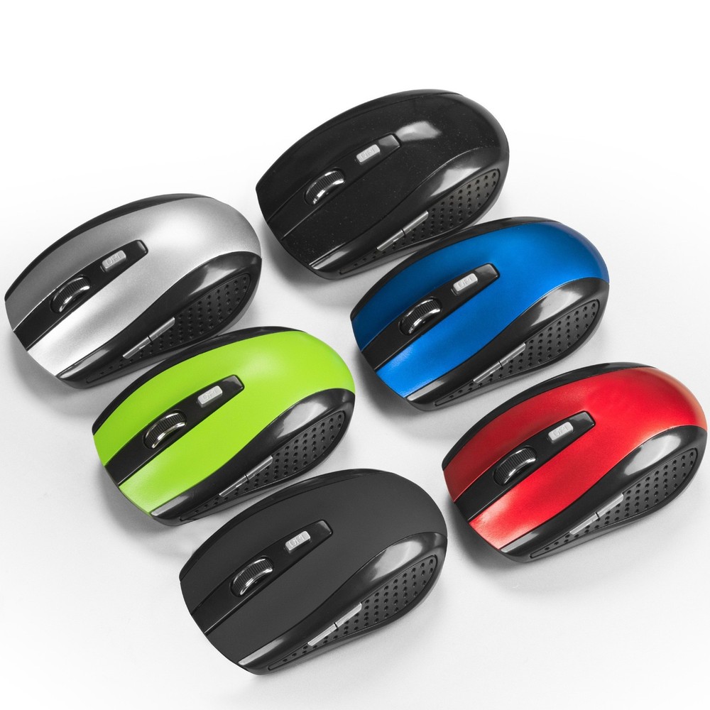 BLACK WIRELESS CORDLESS 2.4ghZ MOUSE USB DONGLE OPTICAL SCROLL FOR PC LAPTOP MAC