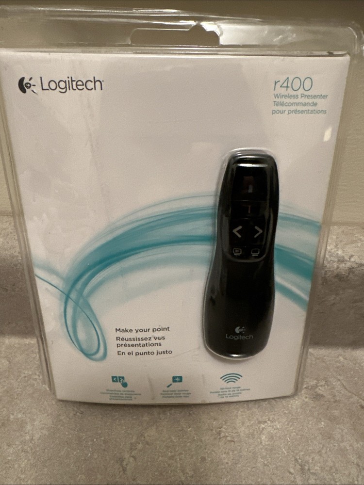 Logitech r400 Wireless Presenter Remote Control, Black "C7E"