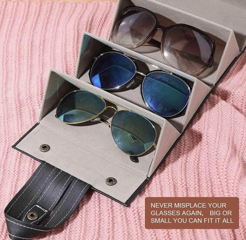 NEW! 6 Slots Foldable Sunglasses Travel Organizer