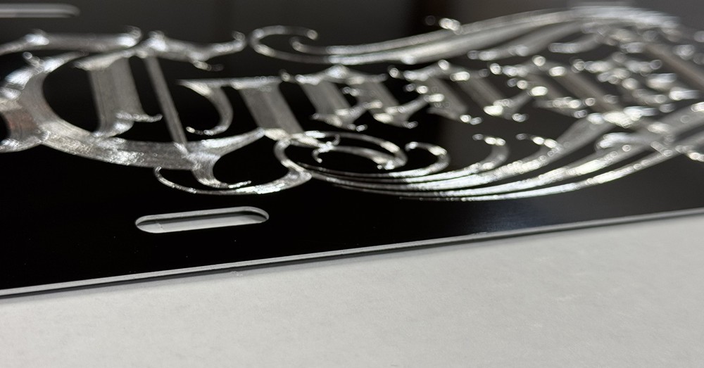 Custom Personalized Name 🔥REFLECTIVE Diamond Etched License Plate Front Car Tag