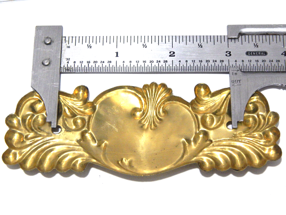 Victorian Vintage Drawer Pull Brass With Large Backplate