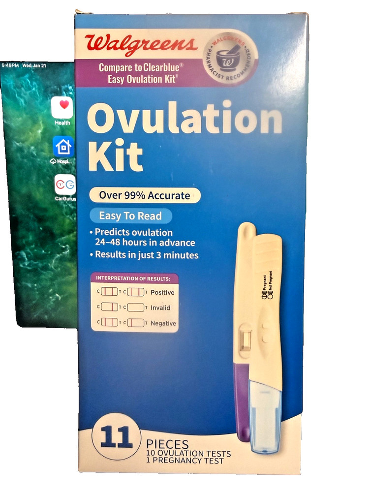 WALGREENS OVULATION KIT Sealed - Includes 10 Ovulation Tests + 1 Pregnancy Test
