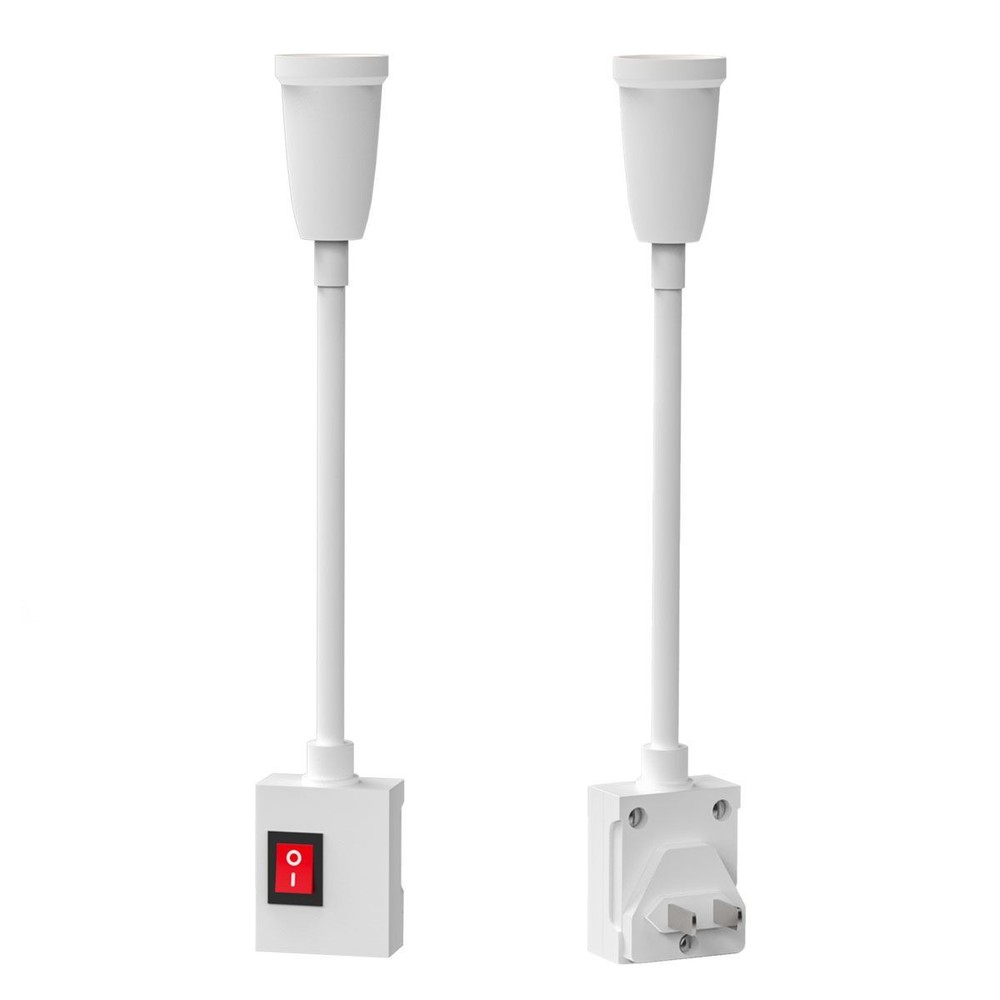 Flexible E27 Light Bulb Holder Extension Socket Adapter Plug in On/Off Switch US