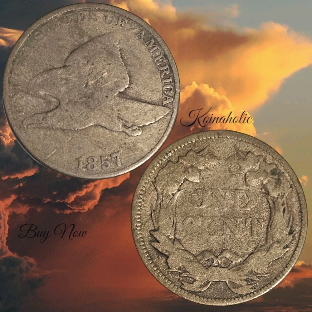 1857 Flying Eagle Cent Very Good, History In Your Hands, Pulled From Storage