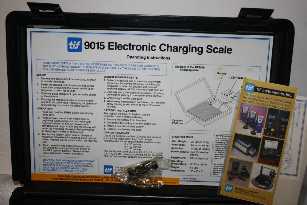 TIF 9015 CRITICAL CHARGE ELECTRONIC SCALE