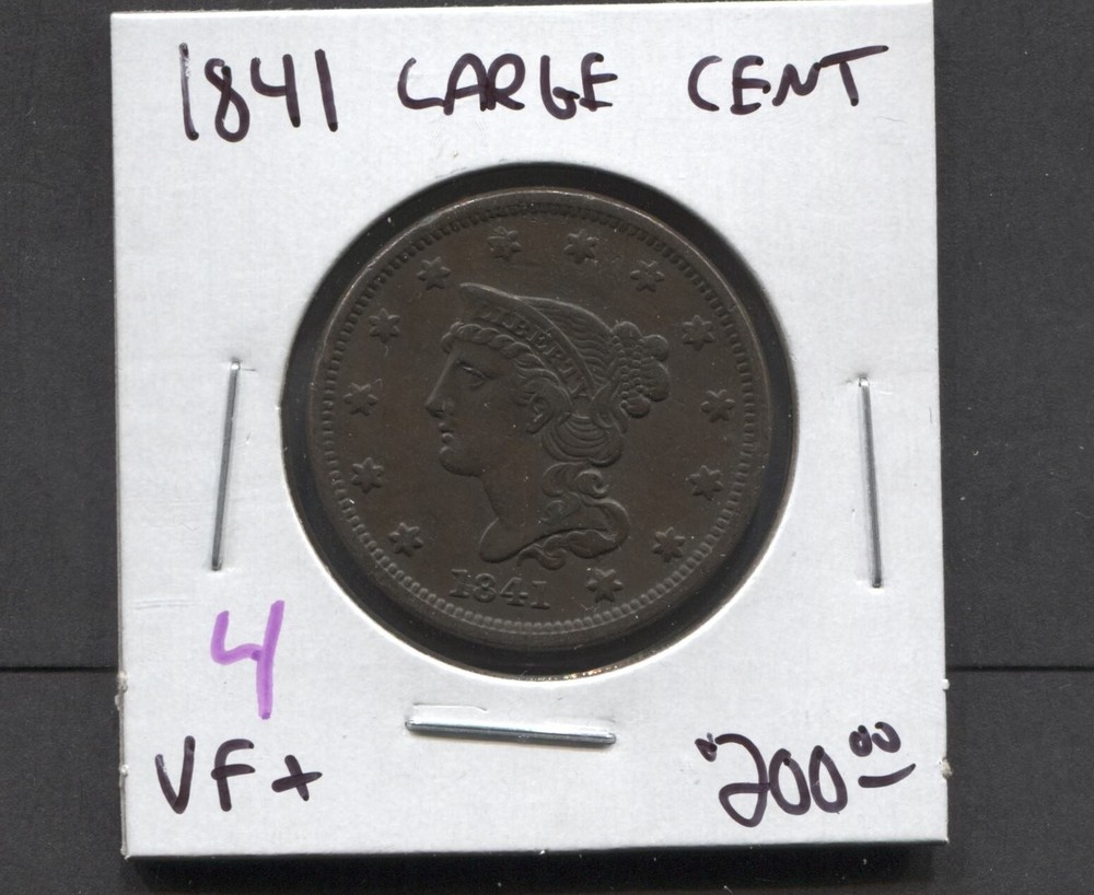 1841 US Large Cent- VF+