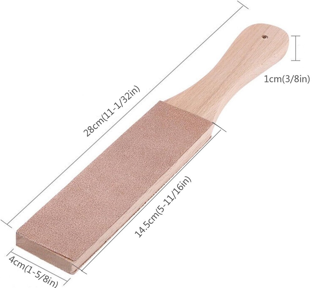 Double Sided Leather Strop Tool Paddle Compound Knife Kit Sharpener Honing
