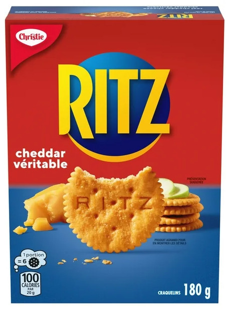 Ritz Real Cheddar Cheese Crackers, 180g (3 Pack)