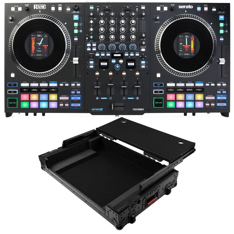 Rane Performer 4-channel Motorized DJ Controller with Upper Deck Flight Case
