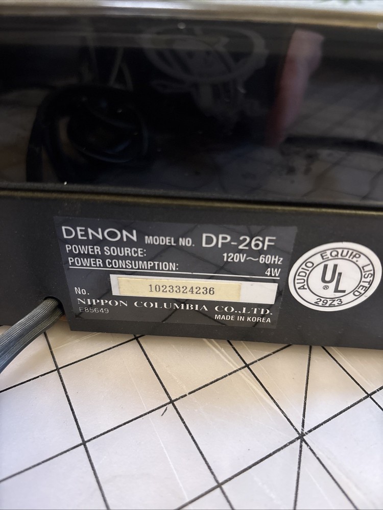 DENON DP-26F Full Automatic Turntable Record Player Unit Ready Tested Working