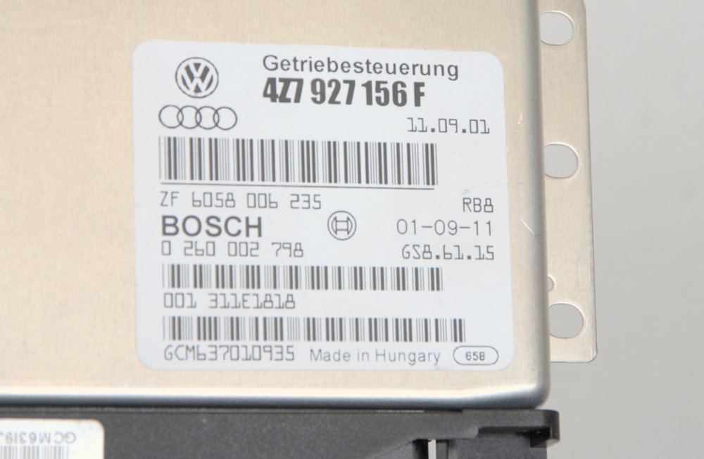 Genuine Audi A6 Transmission control module. Letter code F 4Z7927156F