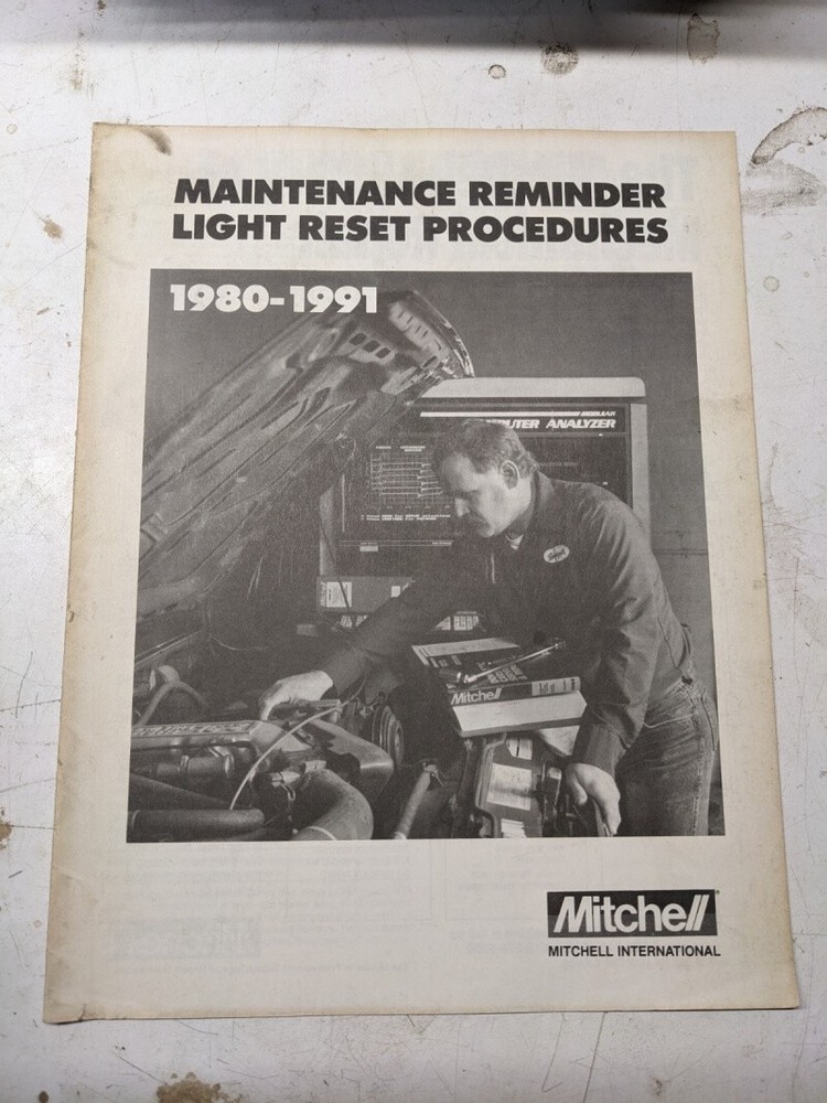 MITCHELL MAINTENANCE REMINDER LIGHT RESET PROCEDURES 1980-1991