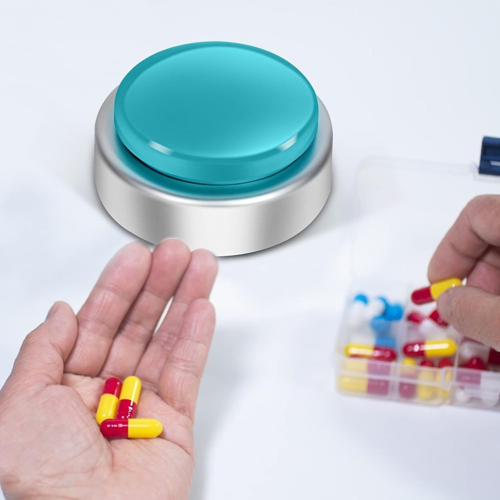 Large Talking Button Clock, Talking Alarm Clock with Volume Control, Telling ...