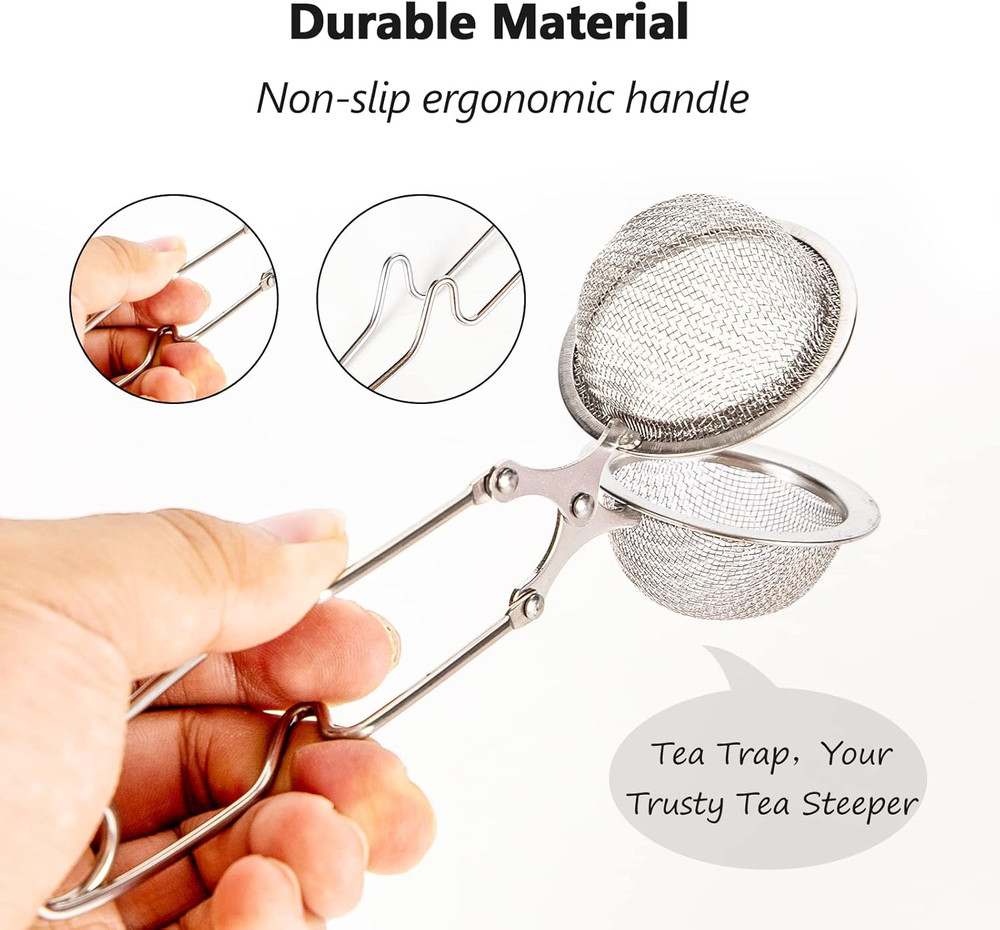 Stainless Steel Snap Ball Tea Strainer Infuser Filter, 2 Pack