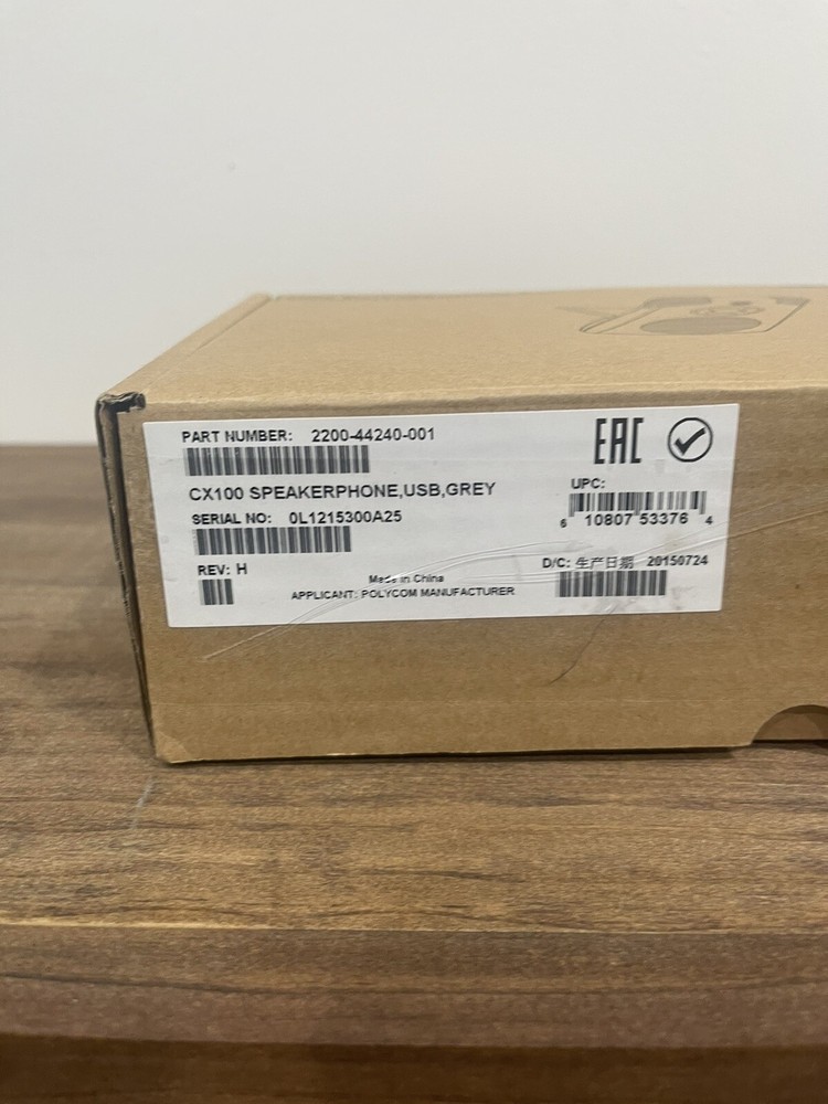 Polycom CX100 Communicator USB Audio Speakerphone | With Carrying Case grey NEW