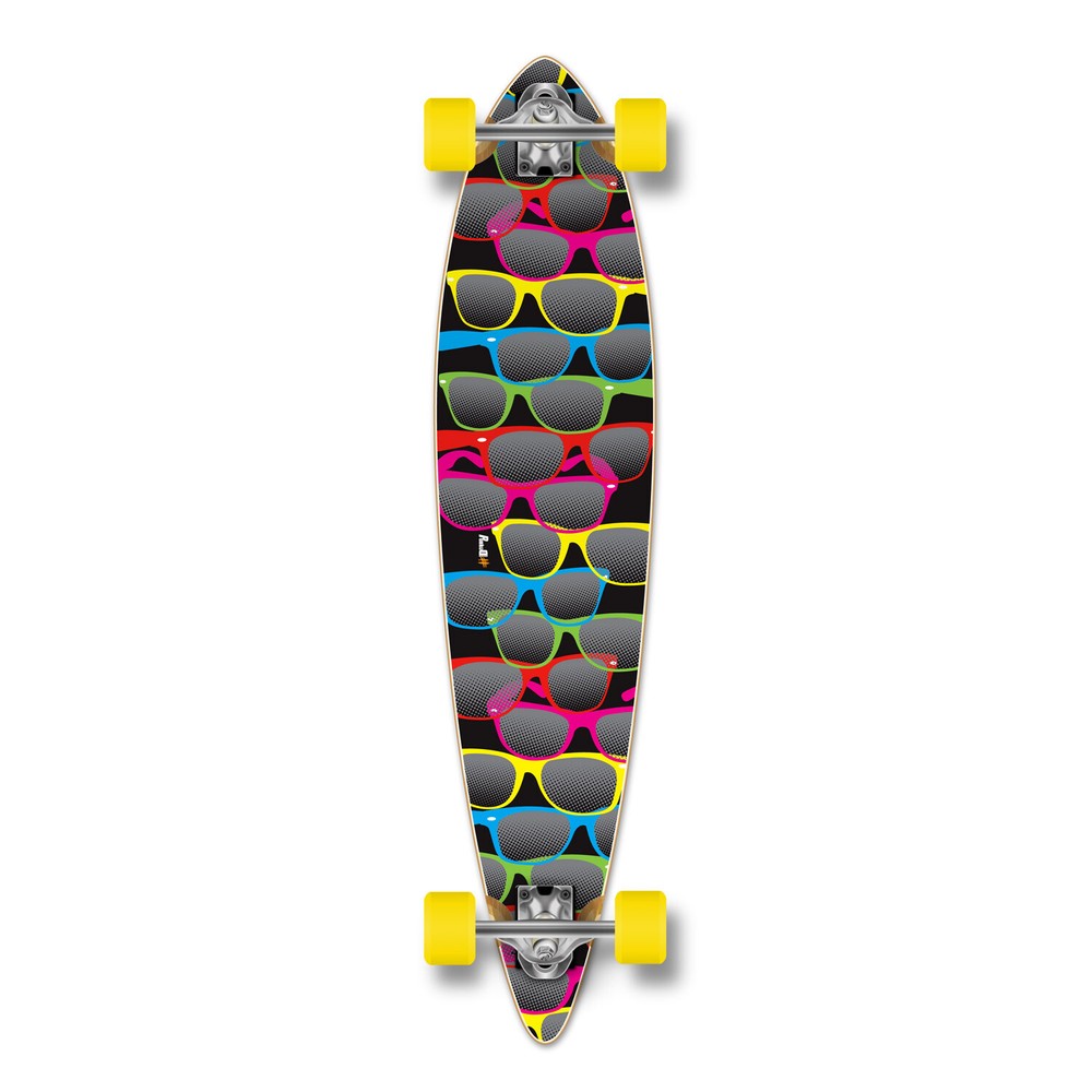 Yocaher Pintail Shades Black Longboard Complete