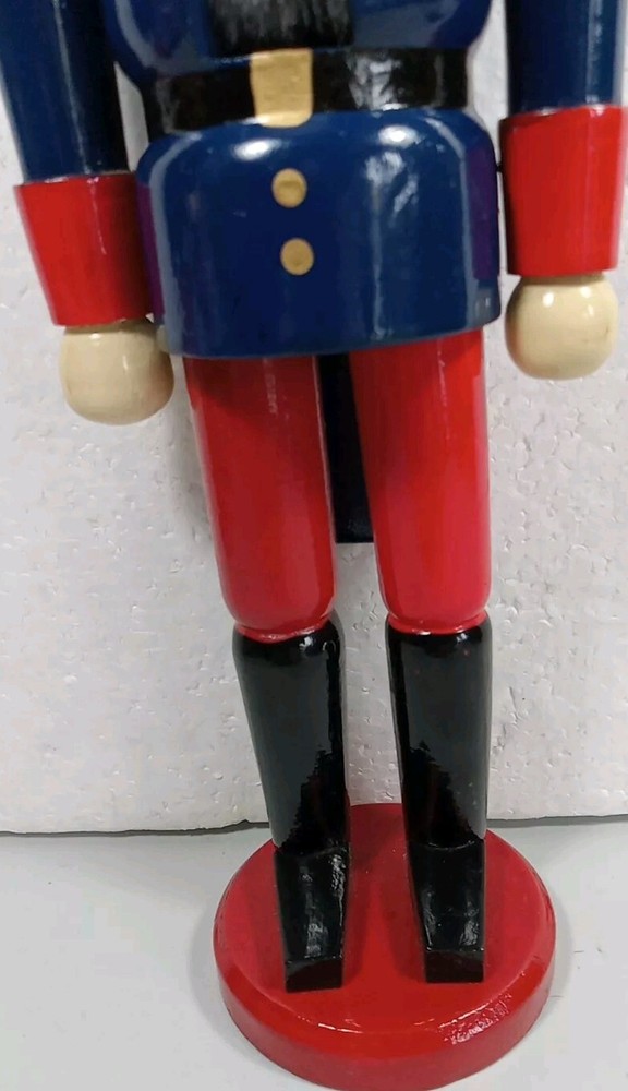 Wooden Nutcracker Blue Soldier Christmas Nutcracker 15"