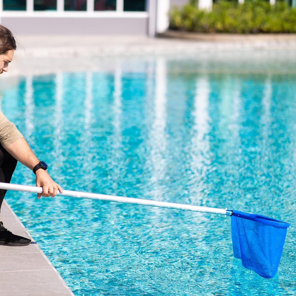 Pool Skimmer Net without Pole, Large Capacity Durable Deep Rake Net