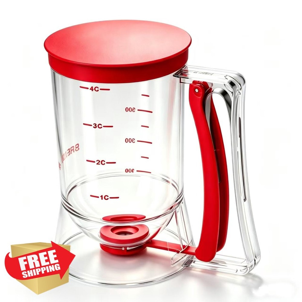 BBSTARZ Pancake Batter Dispenser 4-Cup Red