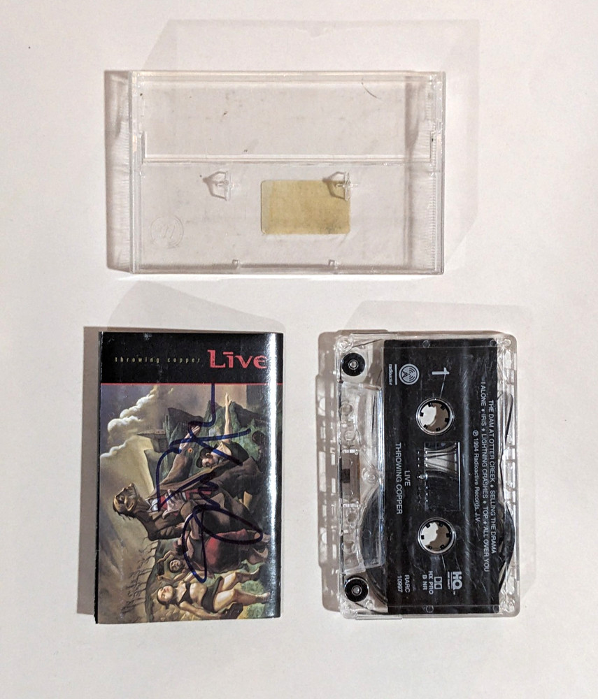 LIVE signed cassette THROWING COPPER Kowalczyk + 3 + JERRY HARRISON autograph