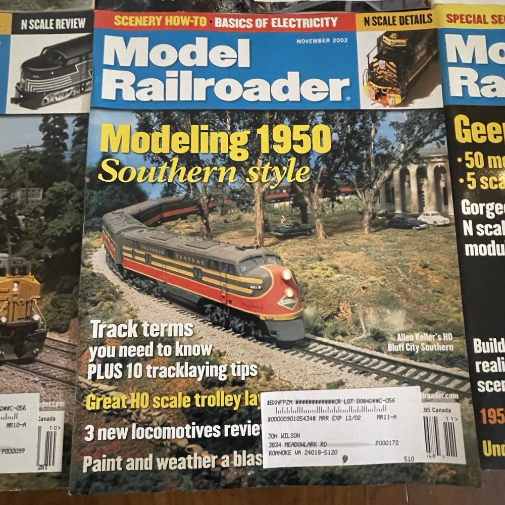 MODEL RAILROADER MAGAZINE 2002 FULL YEAR 12 ISSUES Excellent Condition