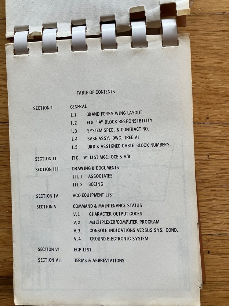 RARE 1965 BOEING MINUTEMAN MISSLE PROGRAM ENGINEERING GENERAL INFORMATION BOOK