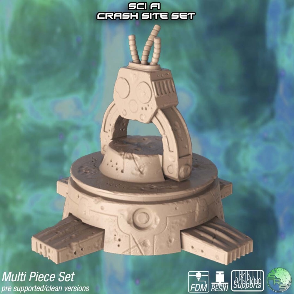 Sci-Fi Crash Terrain Legion Terrain Scenery Tabletop Miniatures 28mm