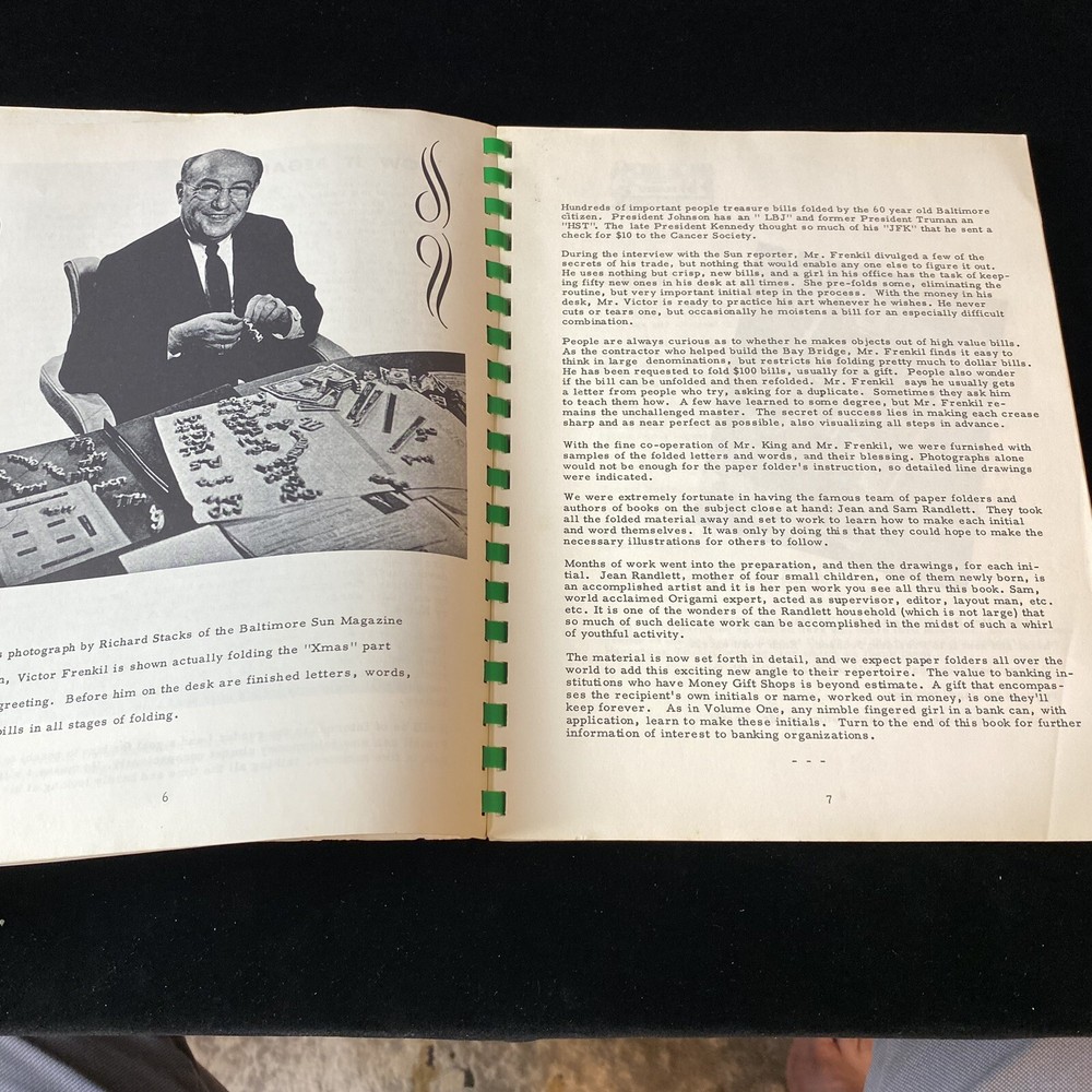 Folding Money Vol. 2 Magic Trick Book 1968 Magicican Performance