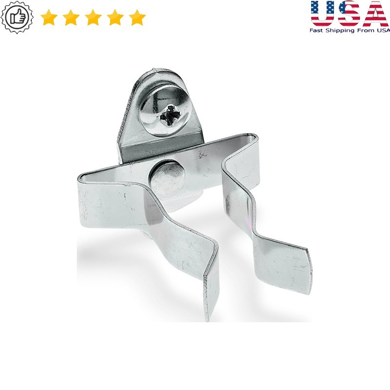 Heavy Duty Steel Pegboard Hooks Locking Spring Clips 10 Pack Tool Organization