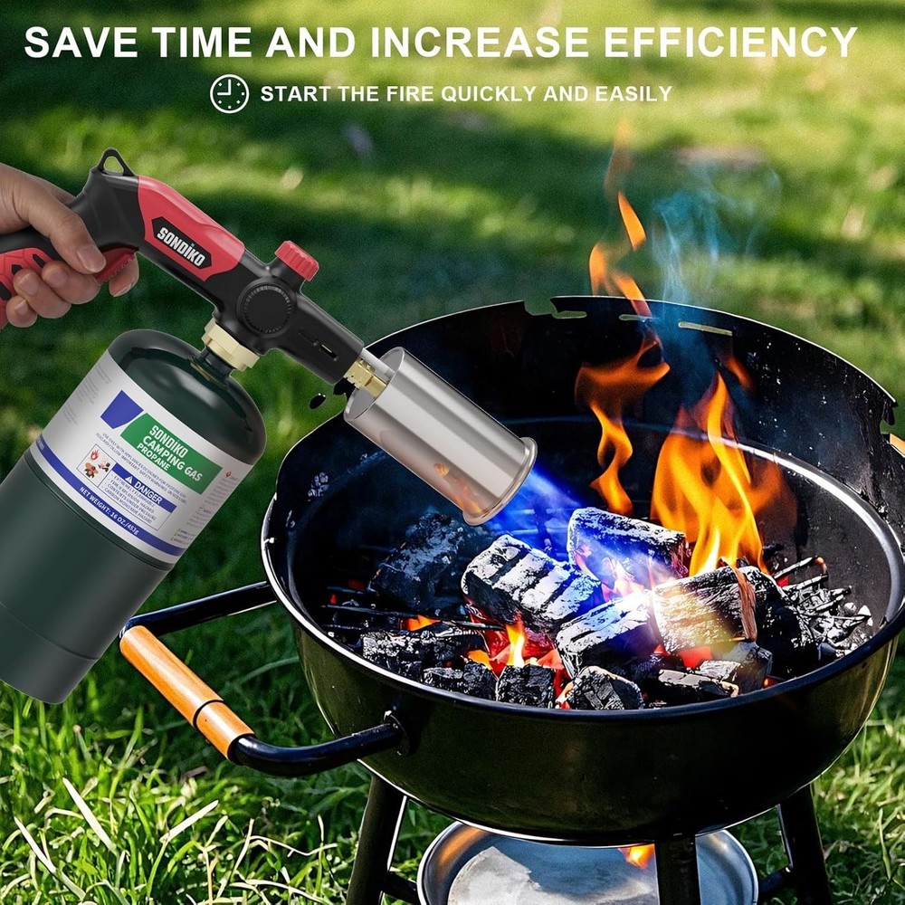 Propane Torch Aluminum Adjustable Searing BBQ Campfire Cooking Tool