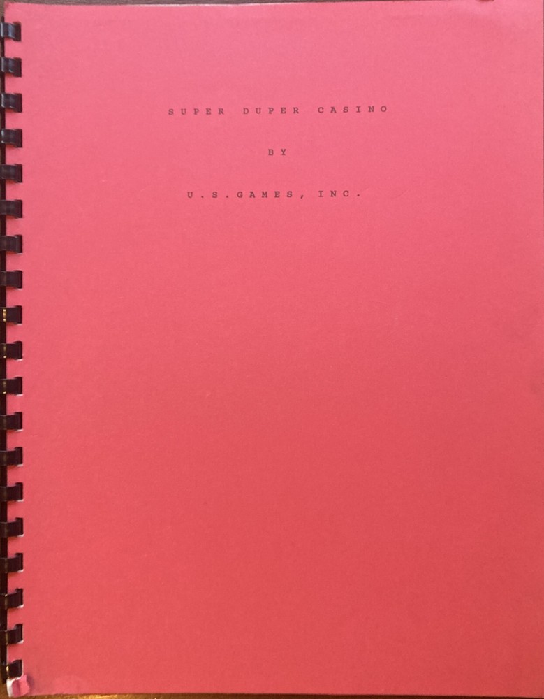 Super Duper Casino Video Poker Machine Manual