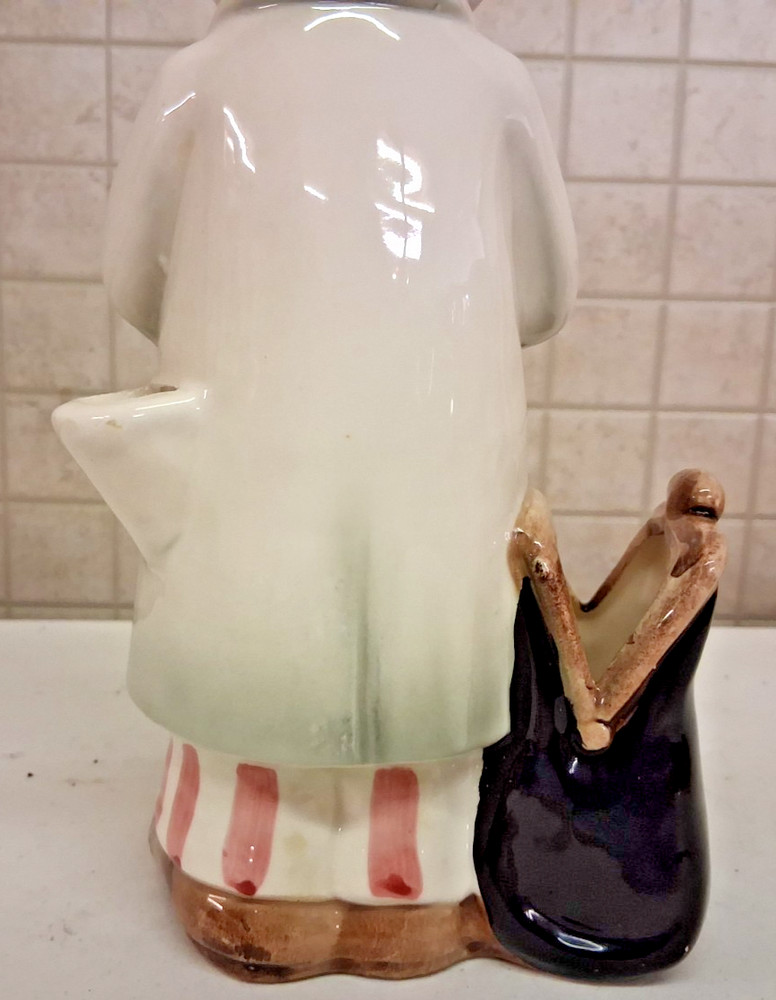 Vintage Cereamic Doctor Themed Bartender Caddy With Bartending Tools