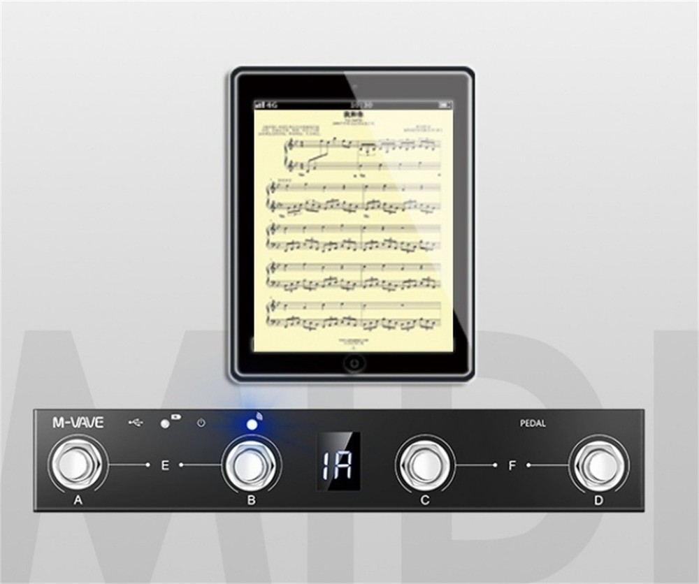 M-VAVE Wireless MIDI Controller BT MIDI Pedal Controller Intelligent APP Screen