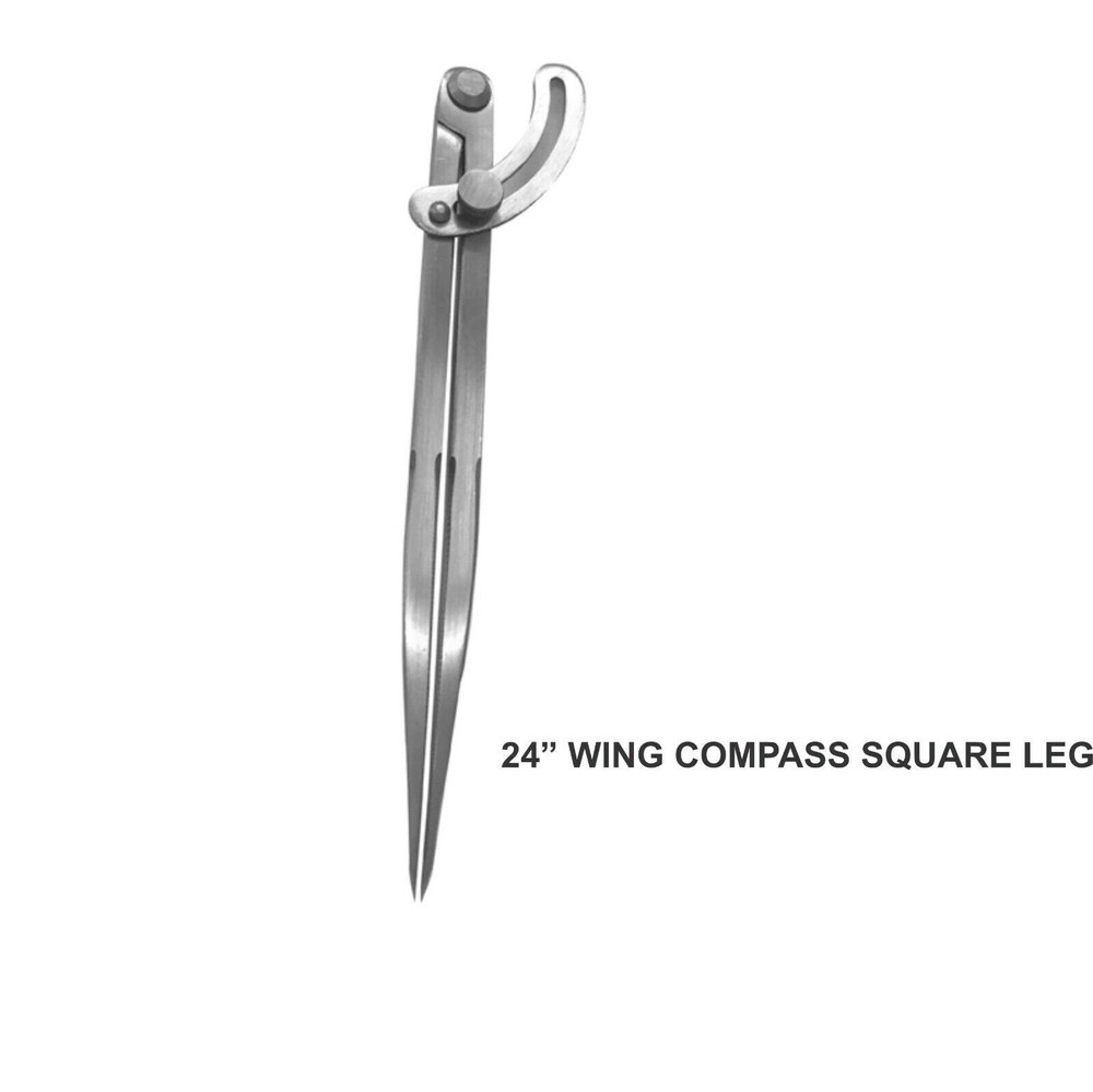 24" Inch Square Leg Wing Compass 600mm Wing Divider Lock Nut Measuring Hand Tool