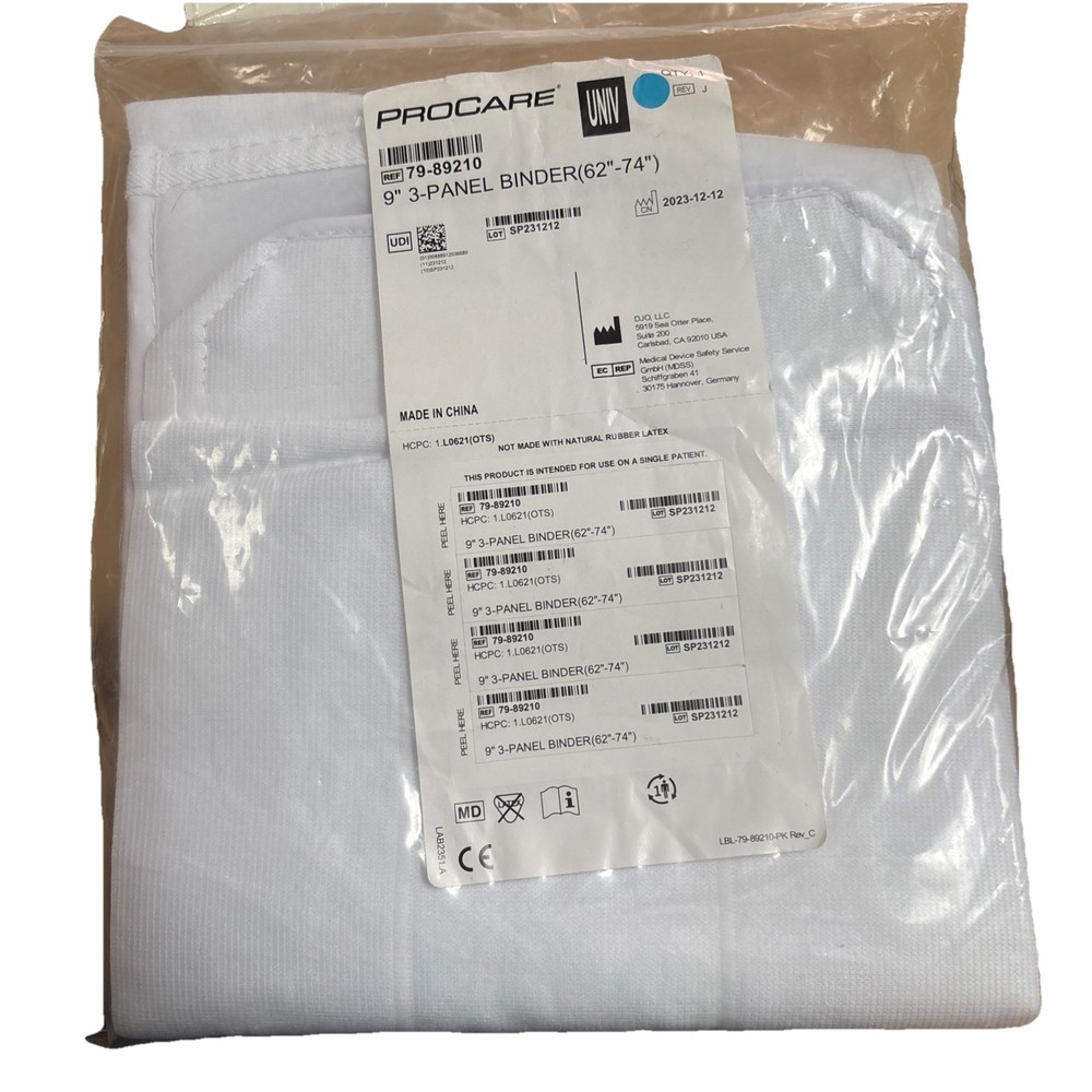 PROCARE Ref: 79-89210 9” 3 PANEL BINDER (62”-74”) Universal