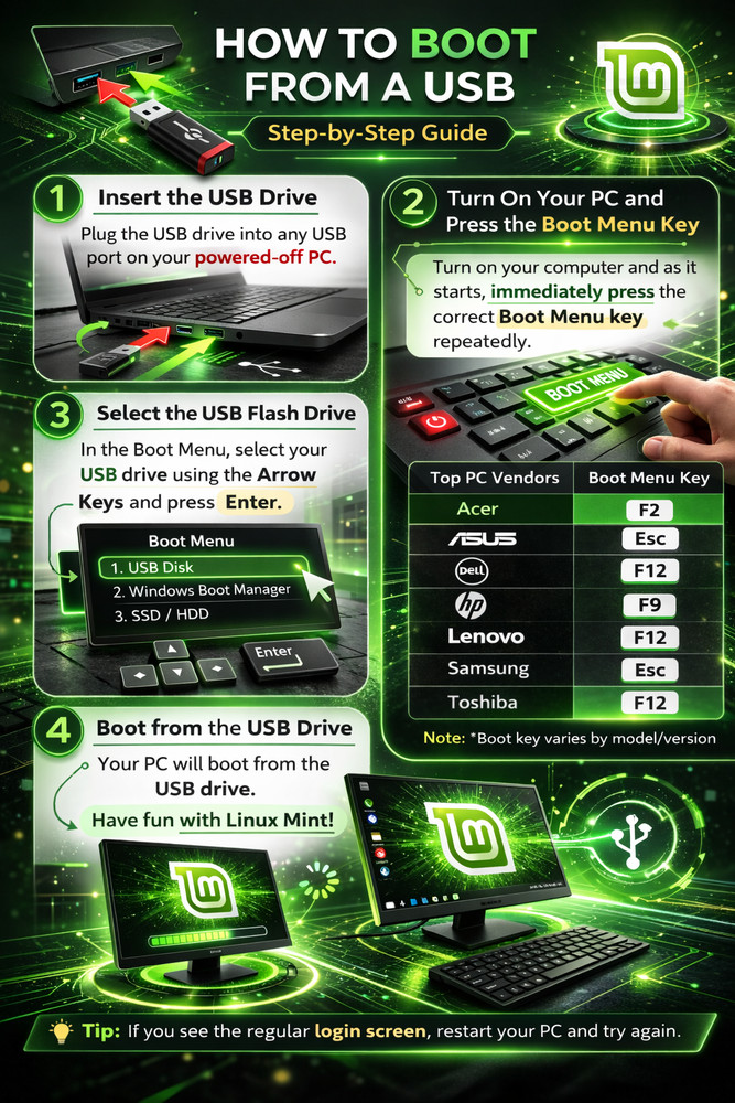 Linux Mint 22.3 Zena Bootable USB 64/DVD combo Live Install, Persistent