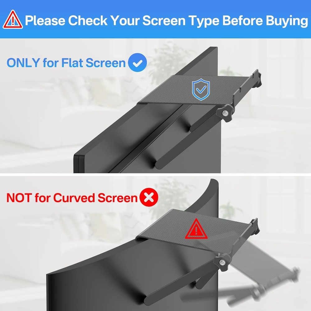 13-Inch Wide Platform Adjustable TV Top Shelf, Screen Shelf Mount,...